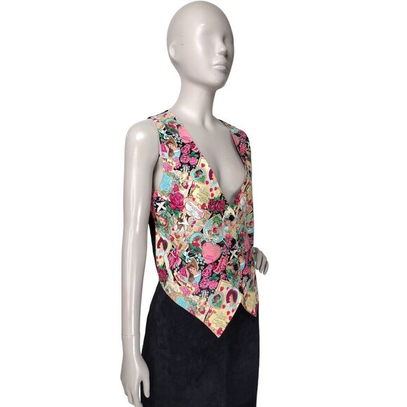 Vintage 80s Valentines Day Cards Hearts Flowers Ladies Cupid Cherubs Vest Top - Picture 4 of 8